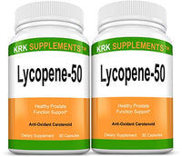 2 Bottles Lycopene 50mg 180 Total Capsules KRK Supplements