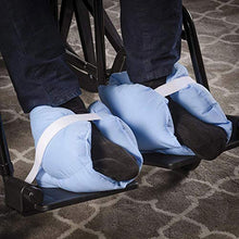 Load image into Gallery viewer, DMI Heel Cushion Protector Pillow to Relieve Pressure from Sores and Ulcers, Adjustable in Size, Blue, White, No Flavors, Sold as a Set of 2
