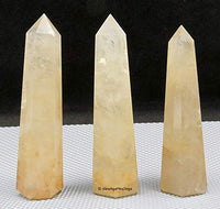 Citrine Crystal Towers ~ Natural Healing Crystal Point Obelisk for Reiki Healing and Crystal Grid (3