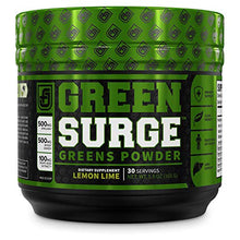 Load image into Gallery viewer, Green Surge Green Superfood Powder Supplement - Keto Friendly Greens Drink w/Spirulina, Wheat &amp; Barley Grass, Organic Greens - Green Tea Extract, Probiotics &amp; Digestive Enzymes - Lemon Lime - 30sv
