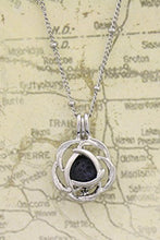 Load image into Gallery viewer, Blossom Silver Rose Essential Oil Diffuser Necklace- 18&quot;

