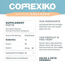 Load image into Gallery viewer, Marine Collagen Supplements by Correxiko | More Collagen with Less Capsules | with Hyaluronic Acid, Vitamin C &amp; Minerals for Skin, Hair, Nails and Joints | Made from Canadian Wild-Caught Fish
