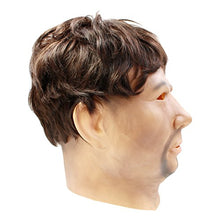 Load image into Gallery viewer, CreepyParty Novelty Halloween Costume Party Latex Human Realistic Head Mask Strong Man
