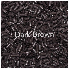 Load image into Gallery viewer, 200 PCS 3.5mm Dark Brown Color Copper Tubes Beads Locks Micro Rings for I Stick Tip Human Hair Extensions
