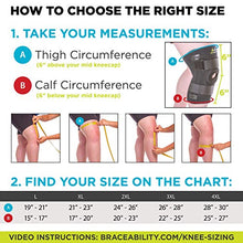 Load image into Gallery viewer, BraceAbility Knee Brace for Large Legs and Bigger People with Wide Thighs - Kneecap Protection Pad Treats Patellar Tendonitis, Chondromalacia, Patellofemoral Pain, Instability and Dislocation (2XL)
