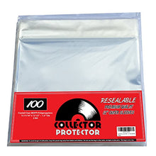 Load image into Gallery viewer, Premium Record Sleeves For Your 12&quot; Record Covers. (100) Crystal Clear No Haze Outer Record Sleeves With Resealable Flap For Complete Protection Of Your Album Covers
