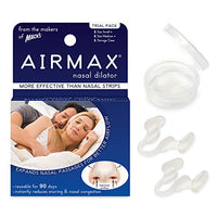 AIRMAX Nasal Dilator for Better Sleep - Natural, Comfortable, Anti Snoring Device, Snoring Solution for Maximum Airflow and Easier Breathing Two Size Trial Pack (Small and Medium - Clear)