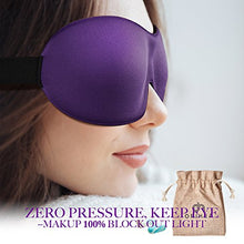 Load image into Gallery viewer, Eye Mask for Sleeping, Woman Sleep Mask, Patented Design 100% Blackout Eye Mask, 3D Contoured Comfortable Eye Cover &amp; Blindfold, Great for Travel/Nap/Night&#39;s Sleeping (Purple)

