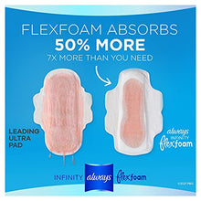 Load image into Gallery viewer, Always Infinity FlexFoam Pads for Women, Size 3, Extra Heavy Absorbency, Unscented, 28 Count
