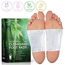 Load image into Gallery viewer, [UPGRADED-2020] True Kaizen Premium Lavender Green Tea Rose &amp; Ginger Foot Patch Pads, 2-in-1 Strong Adhesive, 100% Natural Ingredients - Improve Sleep &amp; Relief - eBook Included  20 Pack
