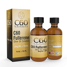 Load image into Gallery viewer, C60 Supply: C60 Fullerene 99.9% Purity - Ultra Pure Vacuum Dried Buckminsterfullerene Solution with Extra Virgin Olive Oil - 100 ml - Skin and Nerve Health Support - Amber Glass Lab-Grade Bottle
