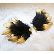 Load image into Gallery viewer, Handmade Feather Angel Wings Hair Clips Hair Barrettes Lolita Cosplay Hair Accessories (Black)
