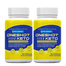 Load image into Gallery viewer, (2-Pack) One Shot Keto, One Shot Keto Pills, Increase and Sustained Fuel, Boosts Energy, Pure &amp; Patented Exogenous Ketones, The Official Brand Dietary Supplement
