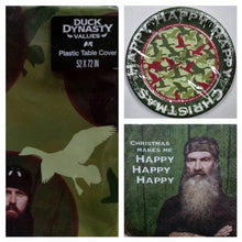 Load image into Gallery viewer, Duck Dynasty Christmas Party Pack For 16 Guests! Limited Edition  Table Cover, Plates And Napkins
