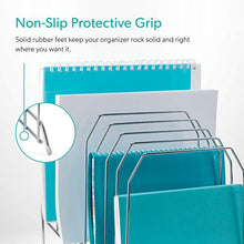 Load image into Gallery viewer, Mindspace Multi Step File Organizer | Stackable Letter Tray | File Holder | The Wire Collection, Silver
