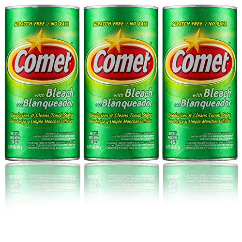 Comet Cleaner with Bleach Powder 14-Ounces | Scratch-Free | 3-Pack