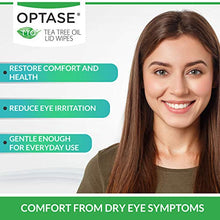Load image into Gallery viewer, OPTASE Tea Tree Oil Eyelid Wipes - Eyelid Cleansing Wipes for Dry Eyes - Tea Tree Wipes for Blepharitis Treatment - Preservative Free, Natural Ingredients - Step 2 Cleanse - TTO Eye Wipes, Box of 20
