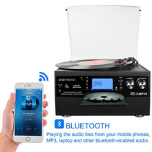 Load image into Gallery viewer, DIGITNOW Bluetooth Record Player Turntable with Stereo Speaker, LP Vinyl to MP3 Converter with CD, Cassette, Radio, Aux in and USB/SD Encoding, Remote Control
