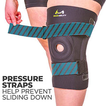Load image into Gallery viewer, BraceAbility Knee Brace for Large Legs and Bigger People with Wide Thighs - Kneecap Protection Pad Treats Patellar Tendonitis, Chondromalacia, Patellofemoral Pain, Instability and Dislocation (2XL)
