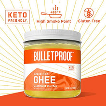 Load image into Gallery viewer, Grass Fed Ghee, 13.5 Oz, Bulletproof 100% Grass Fed, Pasture Raised Clarified Butter Fat, Keto, Paleo, Lactose Free, Casein Free, Non-GMO
