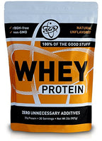 TGS 100% Whey Protein Powder Unflavored, Unsweetened, Keto Friendly - 2lb - All Natural, Low Carb, Low Calorie, No Soy, Made in USA