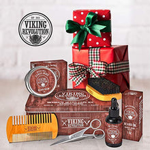 Load image into Gallery viewer, Beard Care Kit for Men- Sandalwood- Ultimate Beard Grooming Kit includes 100% Boar Beard Brush, Wood Beard Comb, Sandalwood Beard Balm, Sandalwood Beard Oil, Beard &amp; Mustache Scissors in a Metal Box
