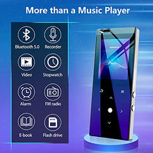 Load image into Gallery viewer, MP3 Player with Bluetooth 4.2, BERENNIS 16GB Portable Lossless Sound Metal Music Player with FM Radio Voice Recorder Touch Button Music Speaker, Support up to 128GB
