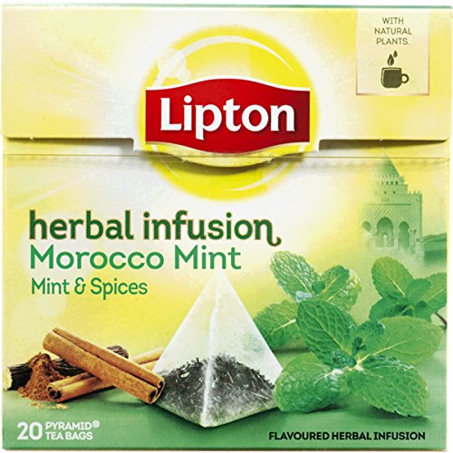 Lipton - MOROCCO MINT (Mint and Spices) - 20 count box (Pack 12 boxes = 240 count) Pyramid tea bags