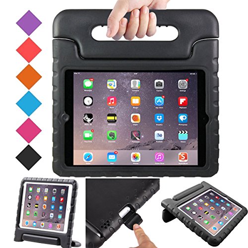 BMOUO ShockProof Convertible Handle Light Weight EVA Protective Stand Kids Case for Apple iPad 4, iPad 3 and iPad 2 - Black