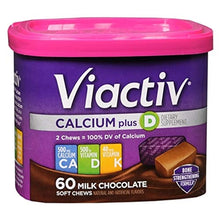 Load image into Gallery viewer, VIACTIV Calcium Plus D, Soft Chews, Milk Chocolate 60 ea
