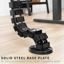 Load image into Gallery viewer, VIVO Vertebrae Cable Management Kit, Height Adjustable Desk Quad Entry Wire Organizer, Black, DESK-AC01C
