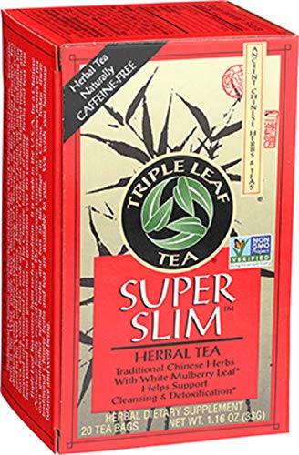Triple Leaf Tea, Tea Bags, Super Slimming, 20 Count (Pack of 6)