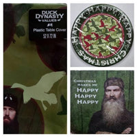 Duck Dynasty Christmas Party Pack For 16 Guests! Limited Edition  Table Cover, Plates And Napkins