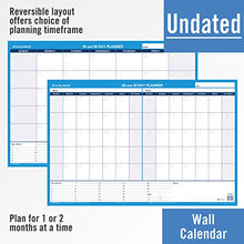 Load image into Gallery viewer, AT-A-GLANCE Wall Planner / Calendar, Undated, Erasable, 30/60-Day, 36 x 24, White/Blue (PM233-28)
