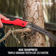 Load image into Gallery viewer, Corona Tools 10-Inch RazorTOOTH Folding Saw | Pruning Saw Designed for Single-Hand Use | Curved Blade Hand Saw | Cuts Branches Up to 6&quot; in Diameter | RS 7265D
