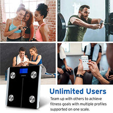 Load image into Gallery viewer, Etekcity Scales for Body Weight, Bathroom Digital Weight and Body Fat Scale for BMI, Rechargeable Smart Bluetooth Body Composition Analyzer, Sync Data with Other Fitness Apps
