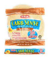 HEB Carb Sense Wheat Tortillas | Keto Friendly, Low Carb Tortilla | 8 count each | 2 Packages Low carb Tortillas | Low Carb, Keto, Whole Grains | High Fiber, No Sugar | Small Size | 8 Count | (Wheat)