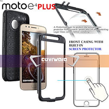 Load image into Gallery viewer, COVRWARE Iron Tank Case Compatible with Moto E4 PLUS with Built-in [Screen Protector] Heavy Duty Full-Body Holster Armor [Brushed Metal Texture] Case [Belt Clip][Kickstand], Black
