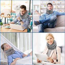 Load image into Gallery viewer, RAKZU Cervical Neck Traction Device Inflatable Adjustable Neck Collar Device for Neck Shoulder Back Head Pain Relief Inflatable Spine Alignment Pillow, Gray
