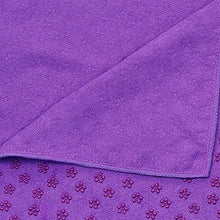Load image into Gallery viewer, Yoga Mat Towel Microfiber No-Slip Yoga Mat Cover Towels Sweat Absorbent and Soft Lightweight 72 inch x 25 inchPurple
