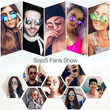 Load image into Gallery viewer, SOJOS Small Round Polarized Sunglasses for Women Men Classic Vintage Retro Shades UV400 SJ1014, Blue
